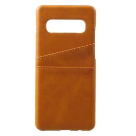 Casecentive Leren Wallet - Cover per Galaxy S10 - Marrone